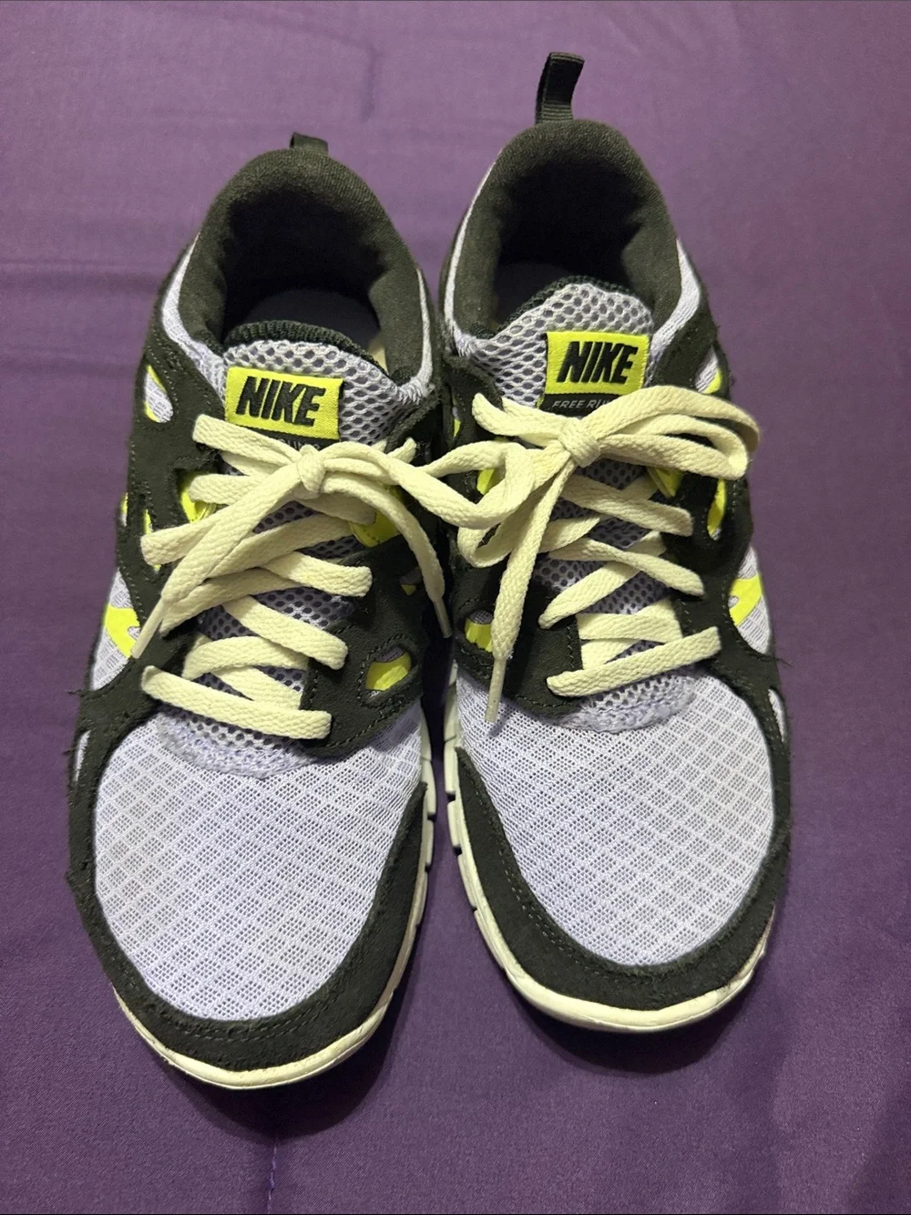 Nike Youth Lavender, Black and Yellow Athletic Sneakers